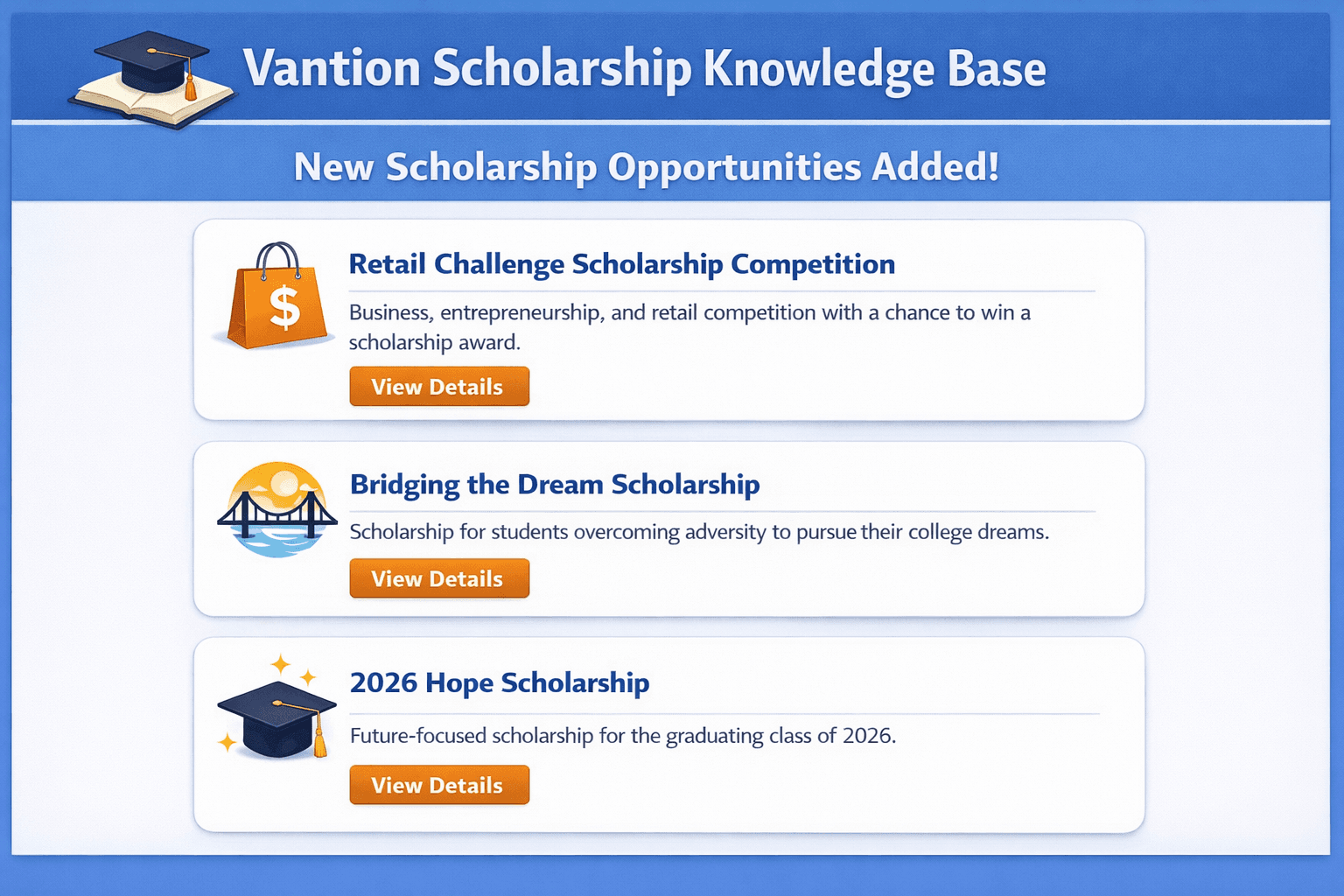 Three Newly Added Scholarship Opportunities for High School Seniors in Spring 2026
